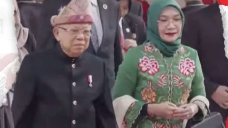 Pakaian Adat Sumatera Selatan Jadi Sorotan: Ma'ruf Amin dan Iriana Jokowi Kenakan Songket di Sidang MPR