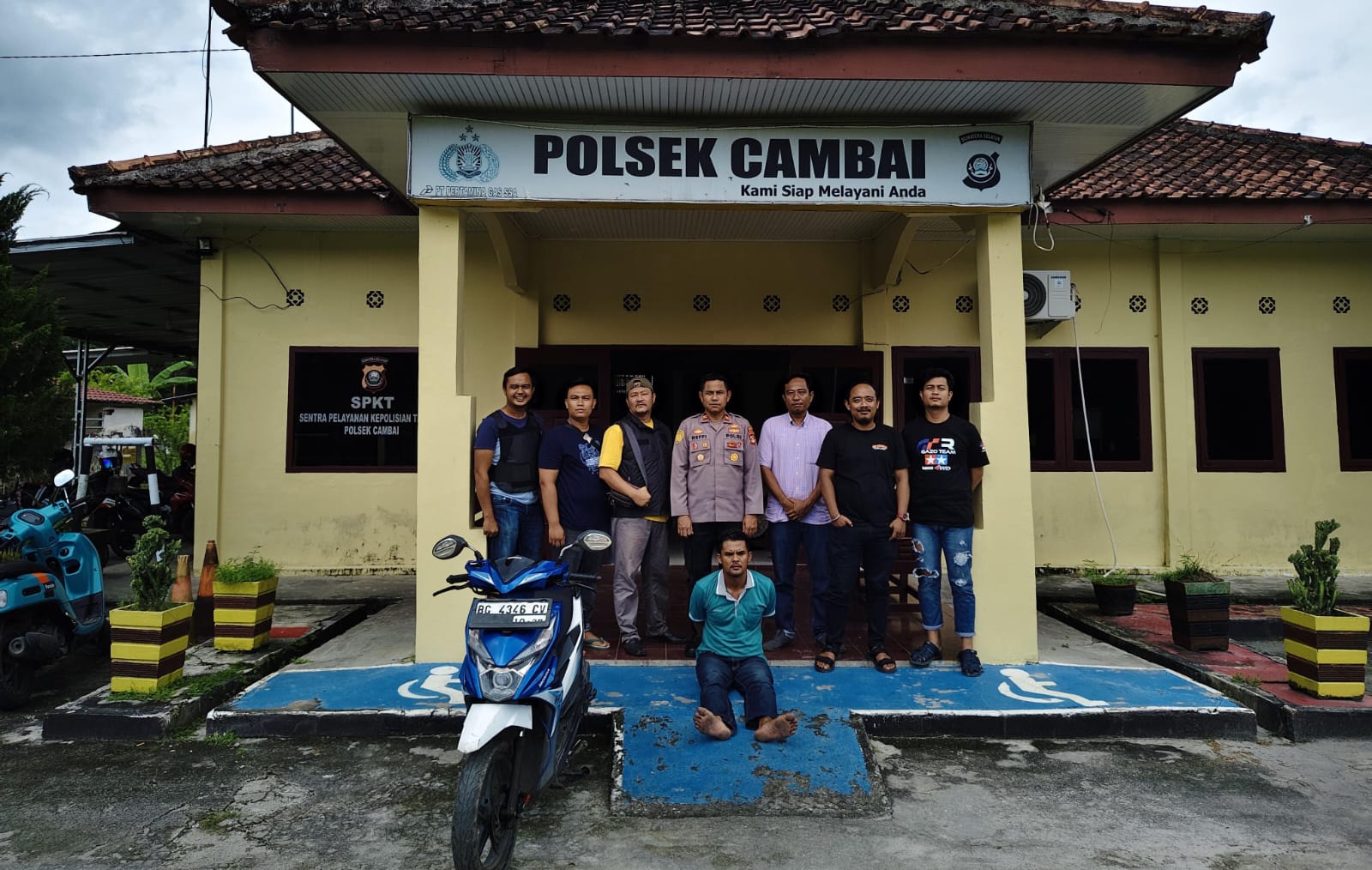 Polsek Cambai Amankan Pelaku Penggelapan Motor di Prabumulih