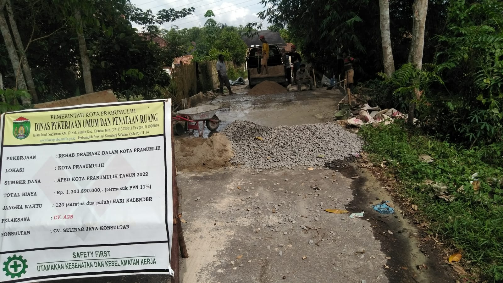 Jalan Singgalang Muara Dua Diperbaiki, Anggaran Capai Rp 1,3 M