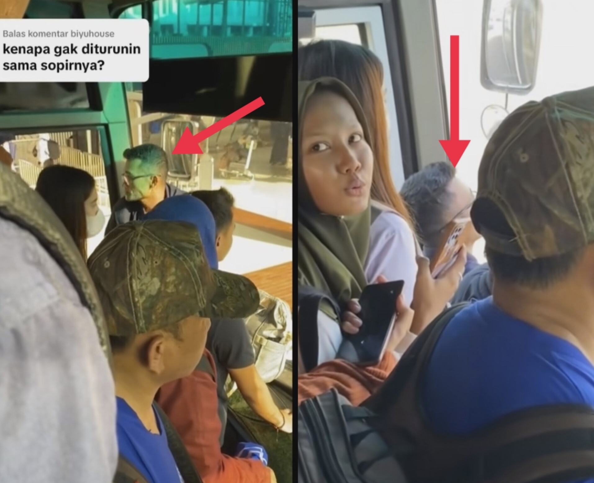 Viral! Aksi Penumpang Pria Marah ke Penumpang Bus, Bawa Tas Isi Kembang 7 Rupa 