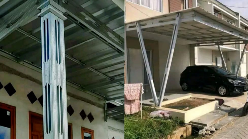 7 Variasi Tiang Kanopi Baja Ringan yang Kokoh dan Elegan untuk Rumah Modern