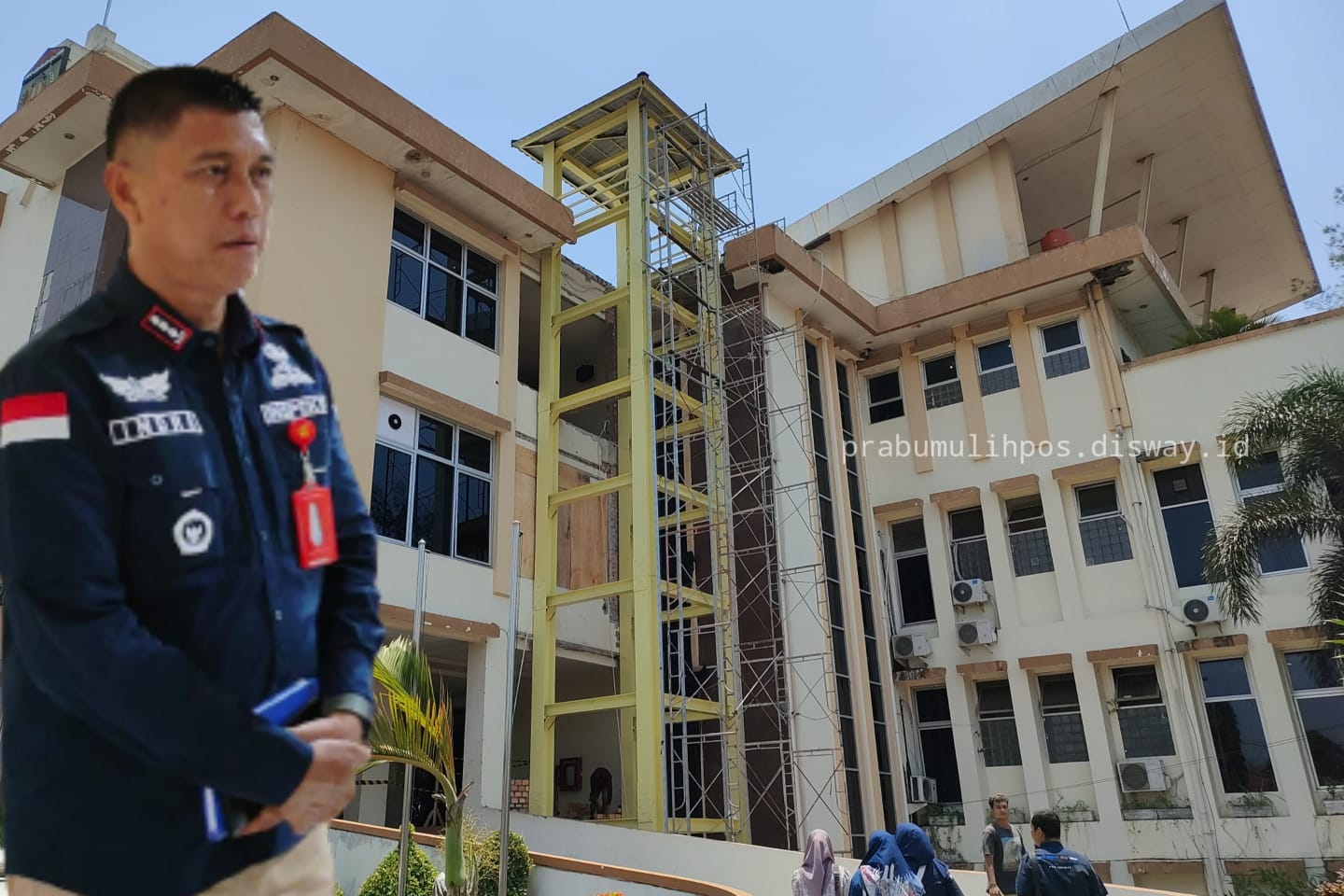 ﻿Inspektorat Prabumulih Awasi Pembangunan Lift Gedung DPRD, IB: Ini Kantornya Rakyat Malu Kalau ada Apa-apa