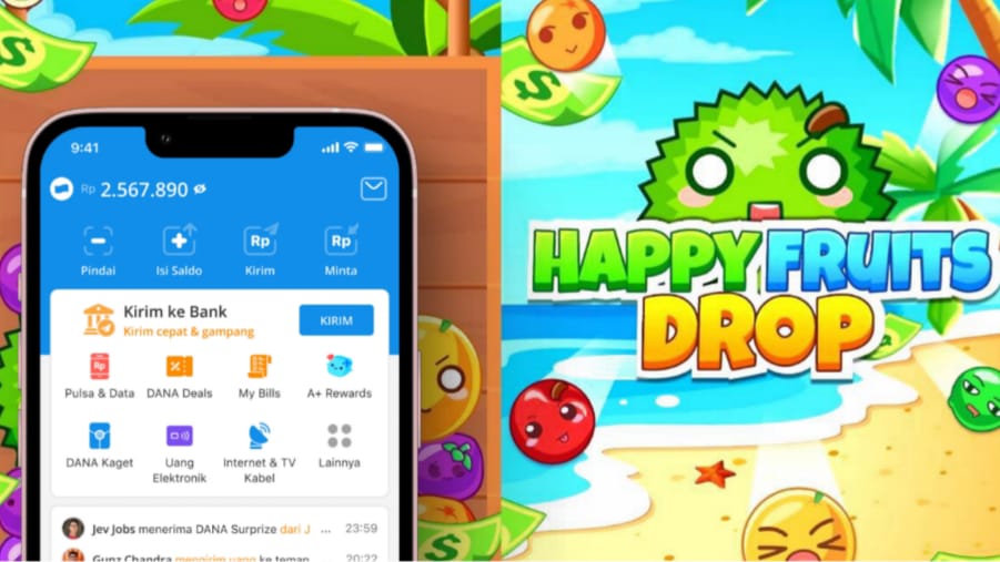 Main Game Happy Fruits Drop, Bisa Dapat Saldo DANA Rp250 Ribu Tanpa Undang Teman!