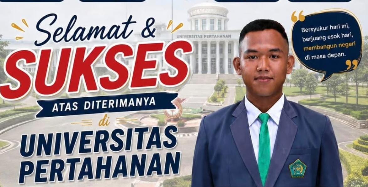 Alumni MAN 1 Prabumulih Lolos Unhan RI, Diterima di Prodi Permesinan Kapal