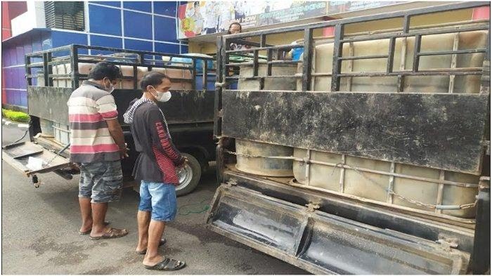 Kasus BBM Ilegal Terbaru di Palembang, Polisi Ringkus 2 Sopir Pickup Bawa Muatan Minyak Mentah