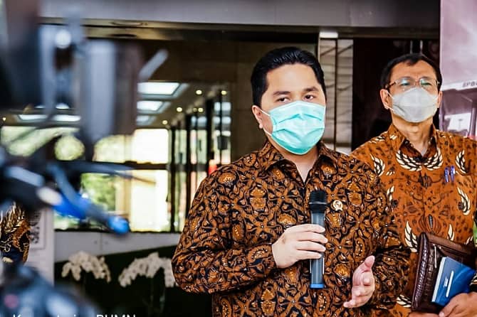 Menteri Erick Sebut Pandemi Lebih Berat dari Krisis 1998 dan 2008