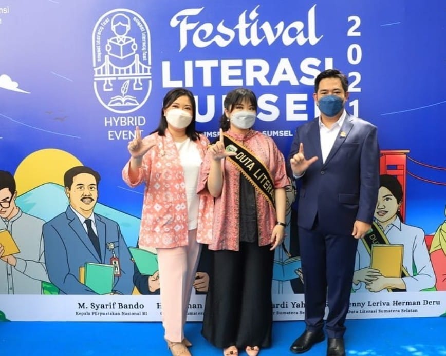 Ratu Tenny Leriva Duta Literasi Sumsel, Palembang Pos Raih Bhakti Adipustaka 2021