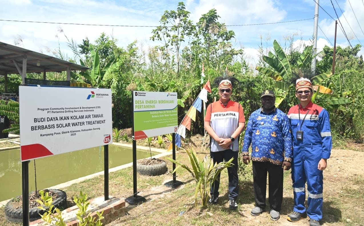 Panel Surya dan Budidaya Nila Jadi Terobosan Pertamina Drilling di Kampung Posa