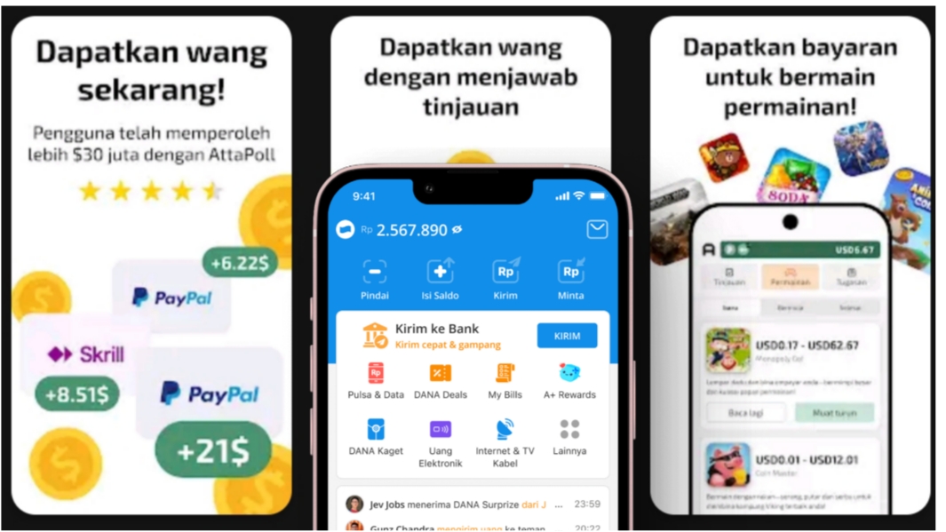 Cuan dari Rumah! Begini Cara Dapat Saldo DANA Gratis Lewat Aplikasi AttaPoll