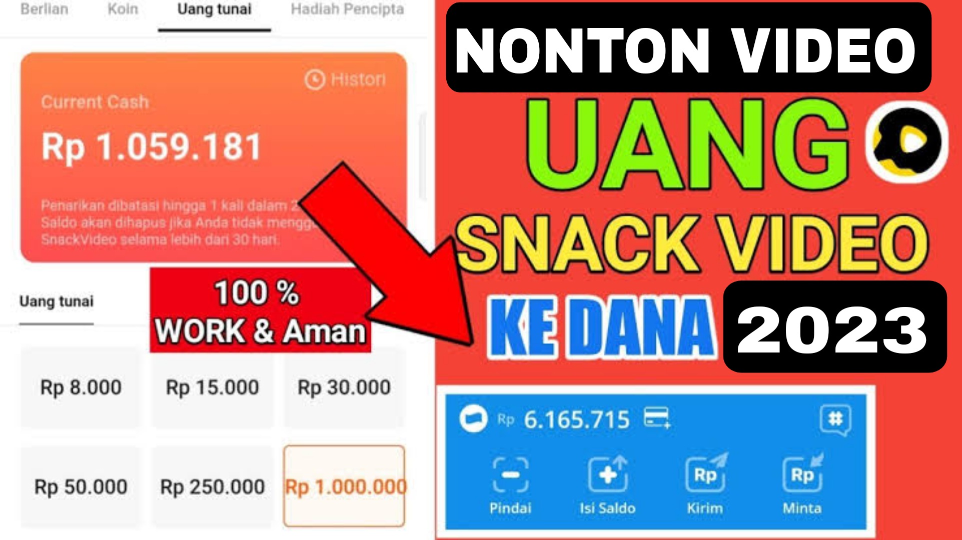 Modal Nonton Video di Aplikasi Ini, Saldo DANA Gratis Langsung Cair Rp2.000.000