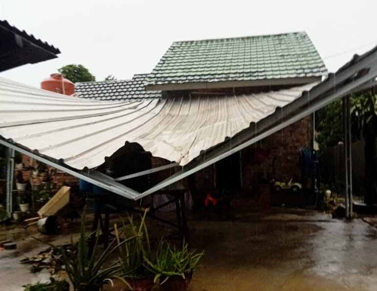 Rumah Rusak Akibat Puting Beliung di Kota Prabumulih Bertambah