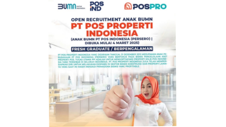 Daftar Yuk! PT Pos Properti Indonesia Buka Lowongan Kerja, Cek Syaratnya