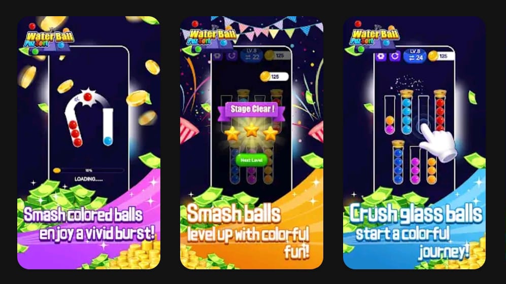 Water Ball Puz Sort, Game Santai yang Bisa Hasilkan Saldo DANA Langsung