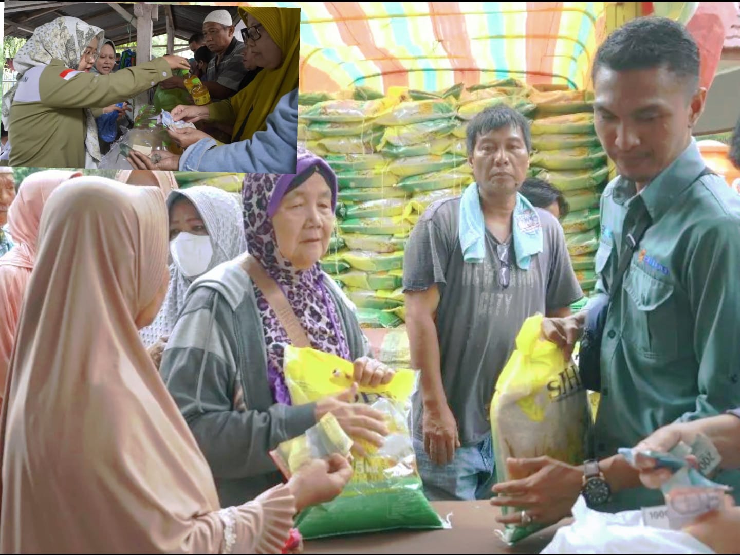 7 Ton Beras Ludes Diserbu Warga Kecamatan Prabumulih Timur 