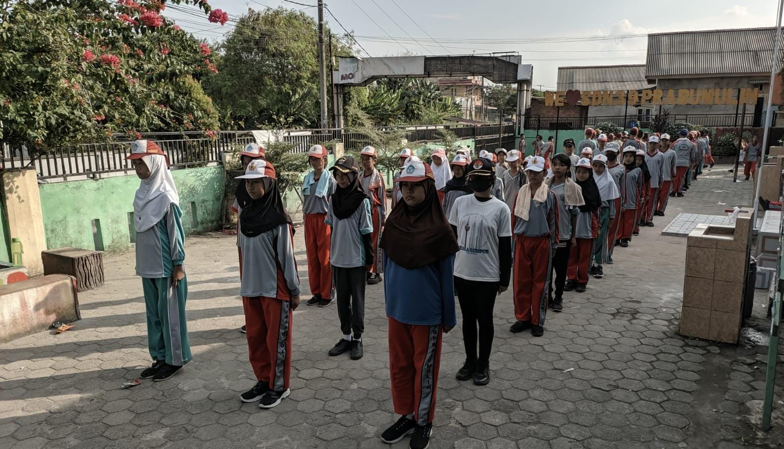 Persiapan Lomba Gerak Jalan HUT RI ke - 79, Pasukan SDN 39 Prabumulih Rutin Latihan 