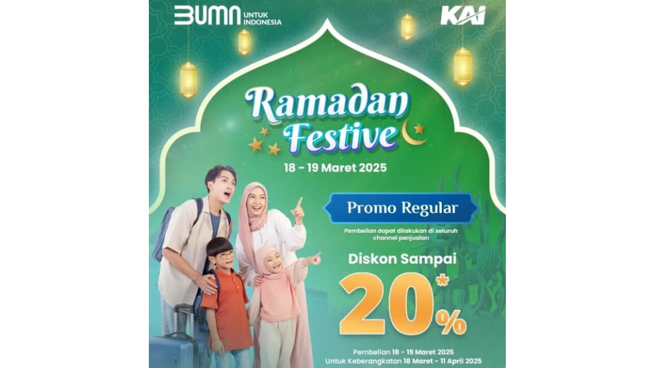 KAI Gelar Flash Sale dan Diskon Tiket Kereta Hingga 20% Selama Ramadan 2025