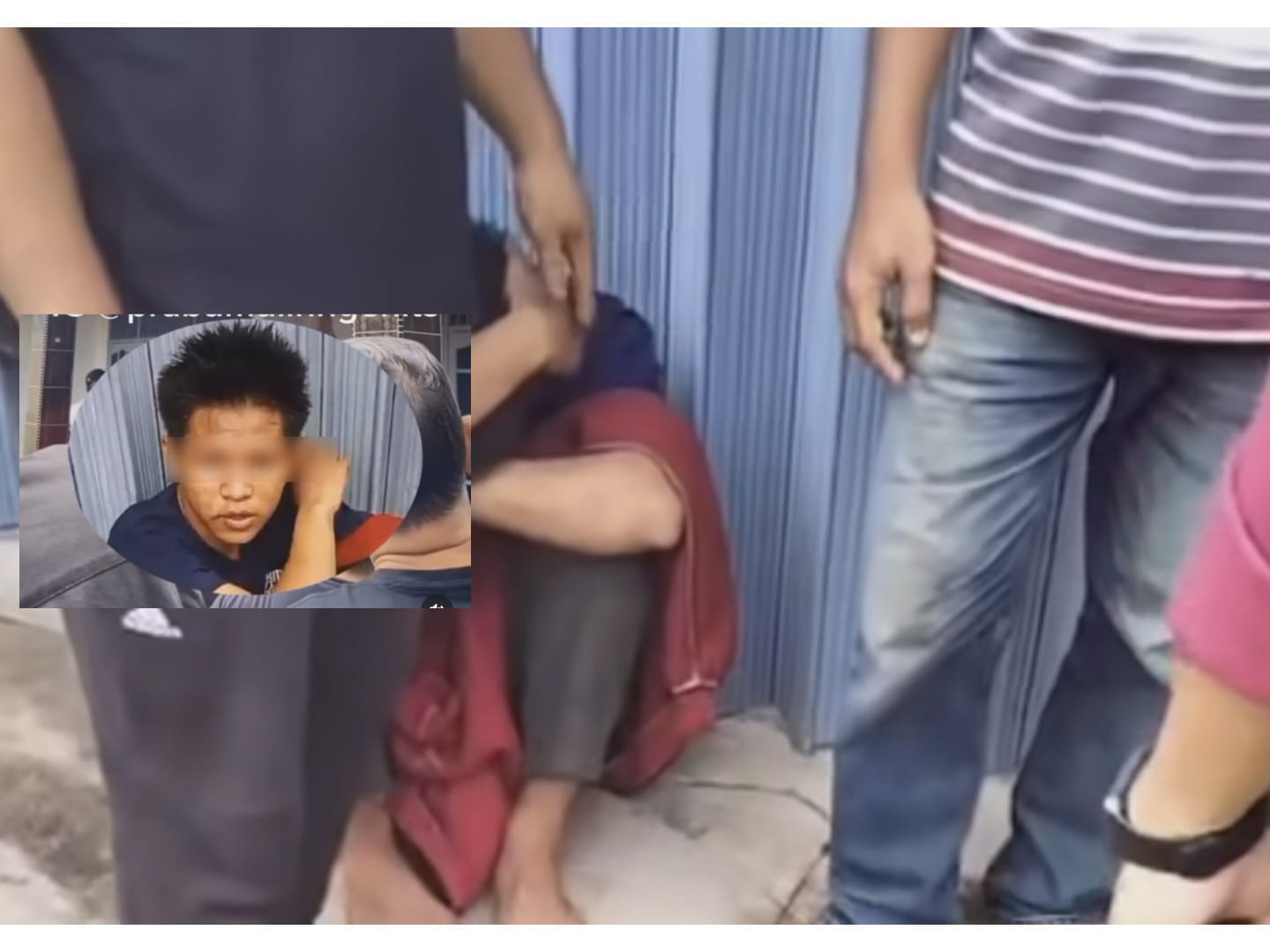 Viral! Seorang Pemuda di Prabumulih Nekat Mencuri Kabel di Siang Bolong, Kena Semprot Emak - Emak