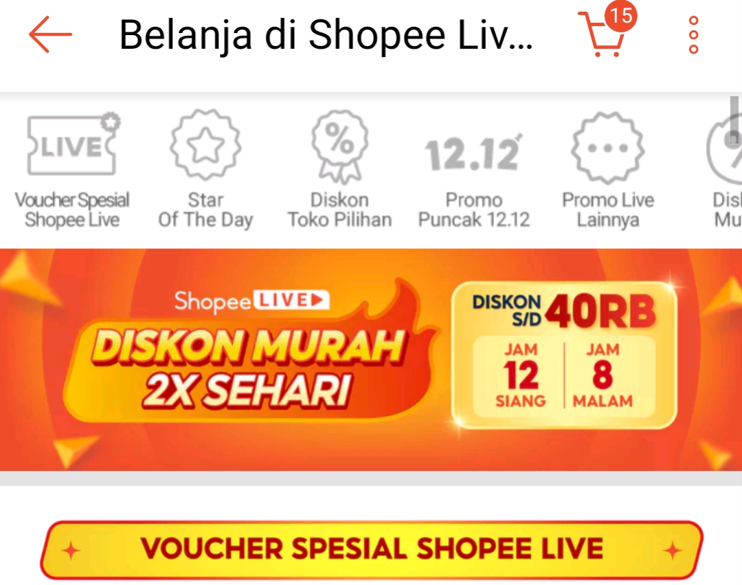 Promo 12.12 Birthday Sale, Shopee Live Diskon Murah Catat Jamnya 