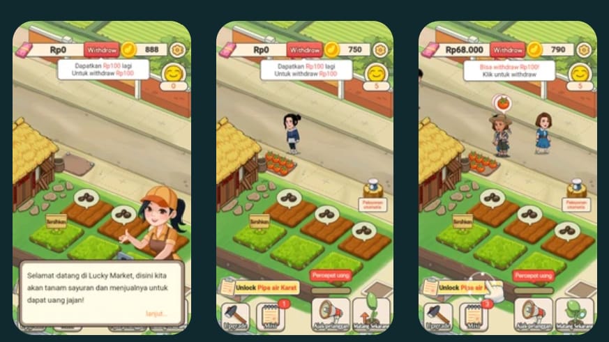 Cara Dapat Saldo DANA Gratis Rp315.000 dari Game Lucky Market, Tanpa Modal!