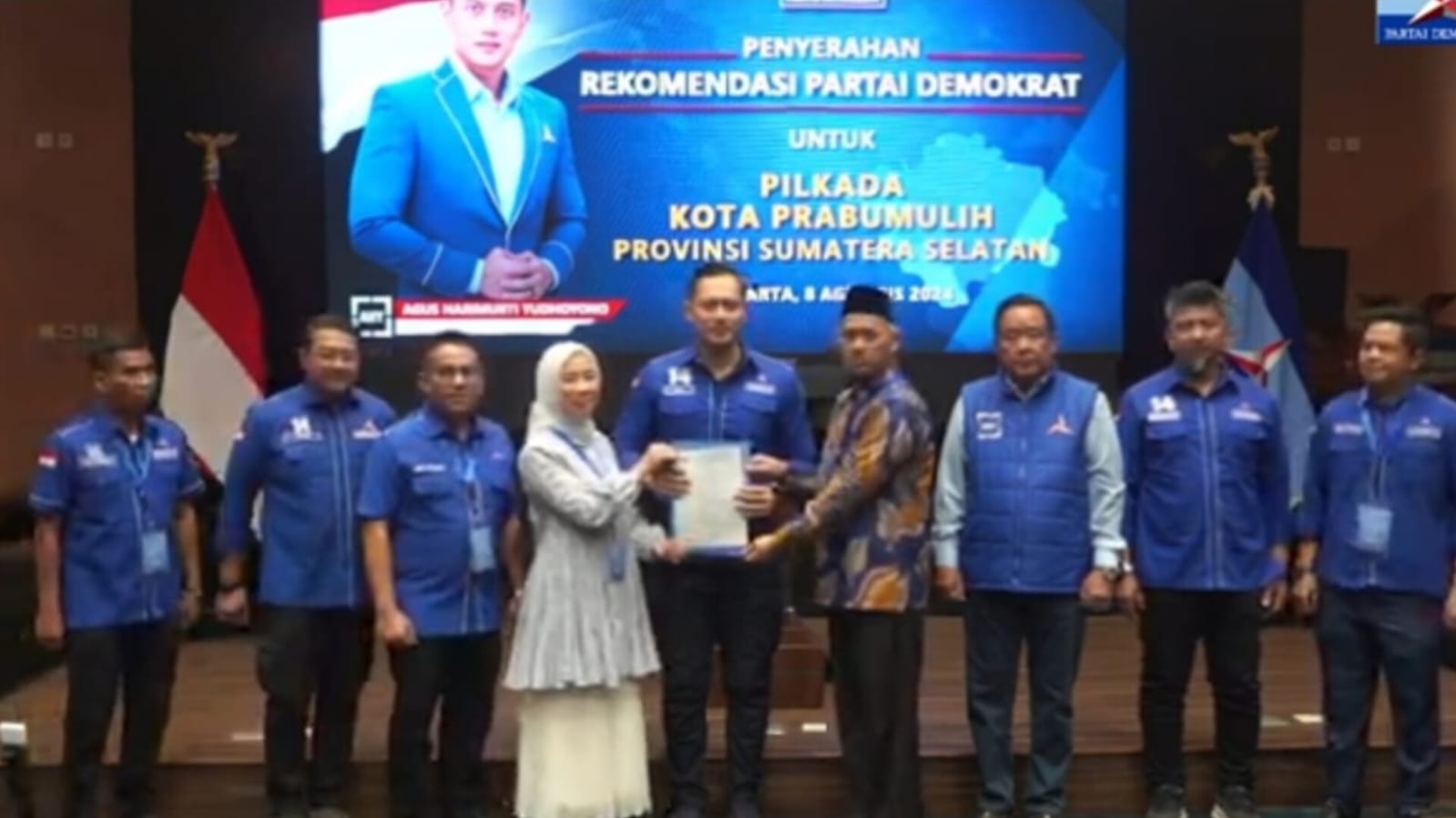 Hasil Survei Paling Tinggi, Partai Demokrat Dukung Hj Ngesti Ridho - Mat Amin : Maju Pilkada Prabumulih 2024