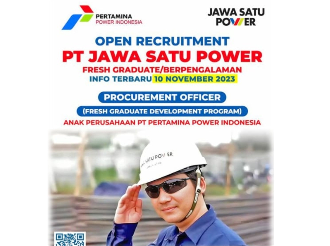 Daftar Yuk! PT Jawa Satu Power Buka Lowongan Kerja, Cek Persyaratannya Sekarang