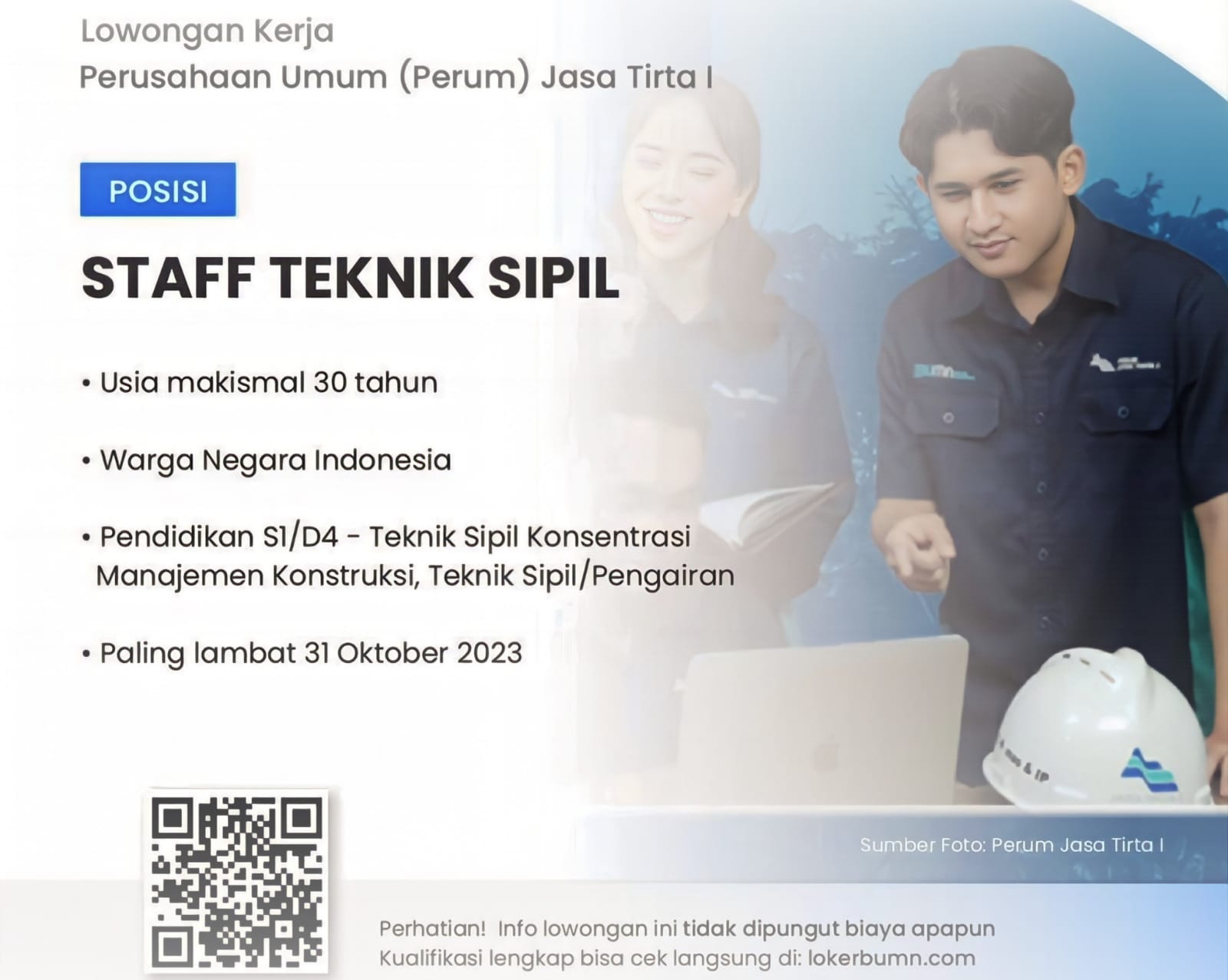 Berminat Kerja BUMN? Perusahaan Umum (Perum) Jasa Tirta I Sedang buka Lowongan untuk Posisi ini, Cek Sekarang