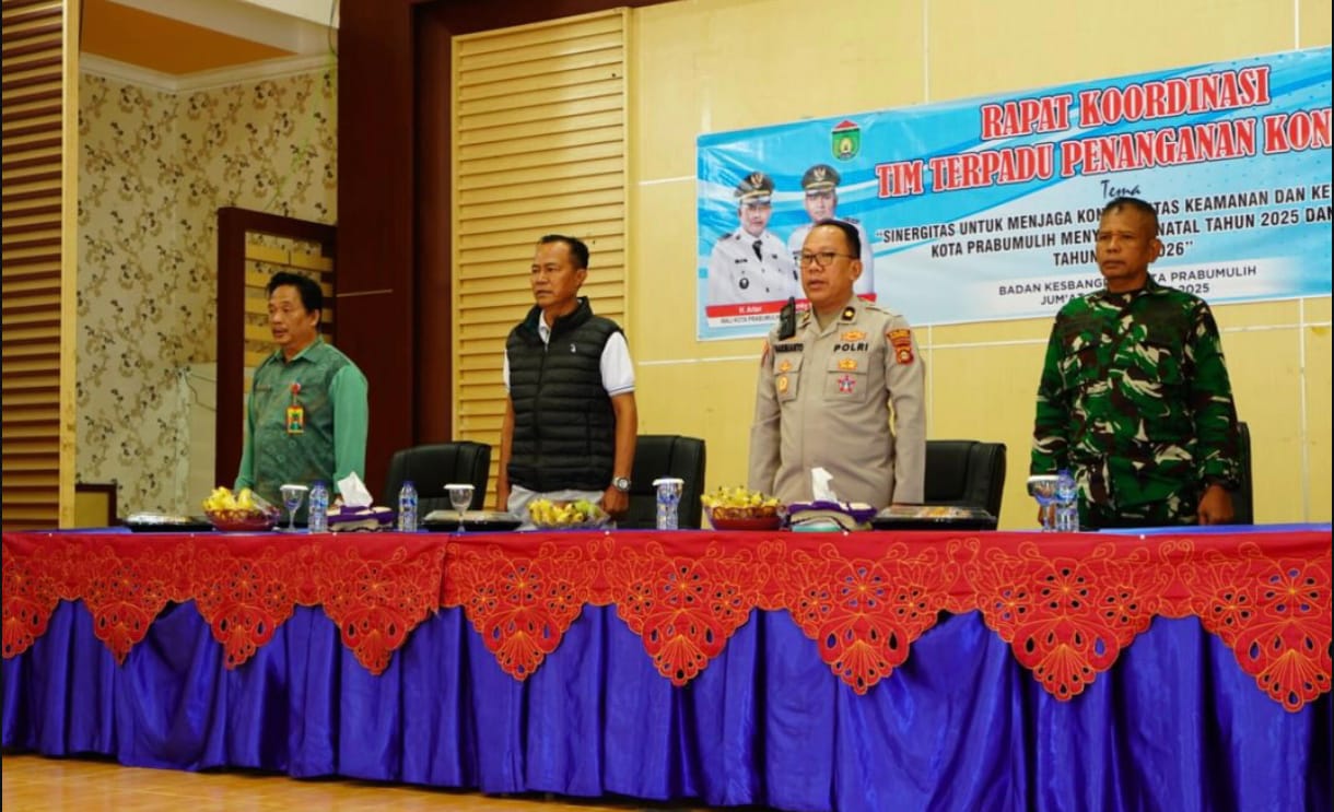 Prabumulih Siaga Natal dan Tahun Baru 2026: Koordinasi Terpadu Jaga Kota Aman