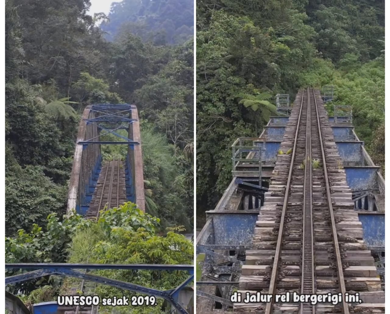 Keren, Jalur Rel Kereta Api Indonesia di Wilayah Sumatera Barat ini jadi Situs Warisan Dunia UNESCO