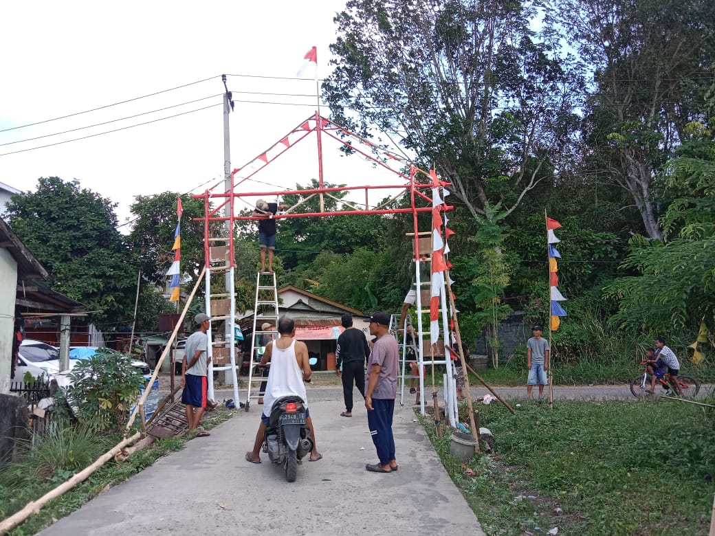 Ini Hal yang dilakukan Warga RT 07 Kelurahan Timbangan Ogan Ilir, Persiapkan Perayaan HUT RI