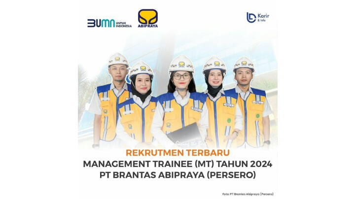 PT Brantas Abipraya Buka Lowongan Management Trainee Tahun 2024, Cek Persyaratannya... 