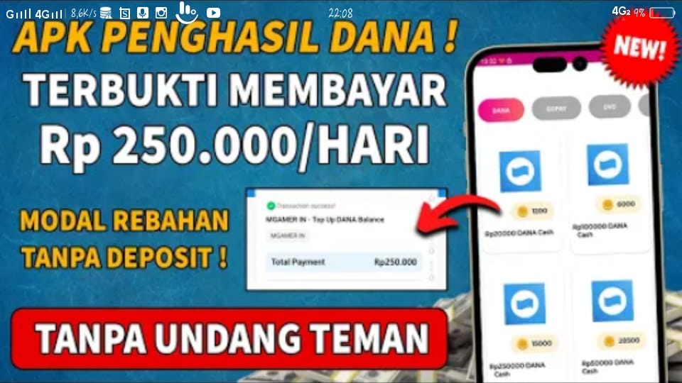 Buruan Mainkan! Aplikasi Penghasil Saldo DANA Tercepat 2023, Pastikan Rp 250.000 mengalir ke DANA Kamu