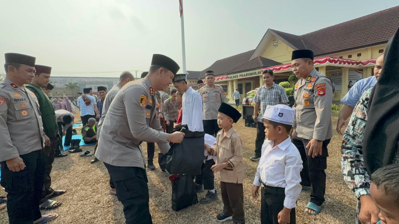 Usai Shalat Istisqa dan Maulid Nabi, Polres Prabumulih Tebar Kepedulian