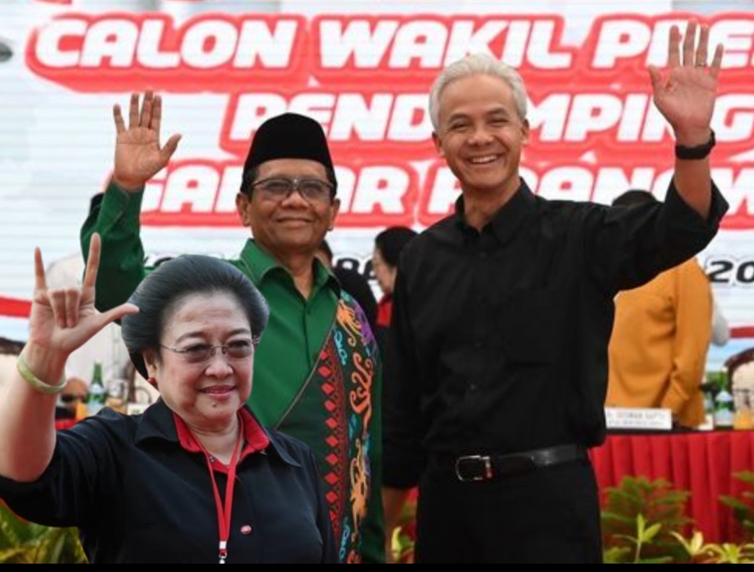 ﻿Mengucap Bismillahirrahmanirrahim, Megawati Umumkan Nama Mahfud MD Cawapres Ganjar Pranowo 