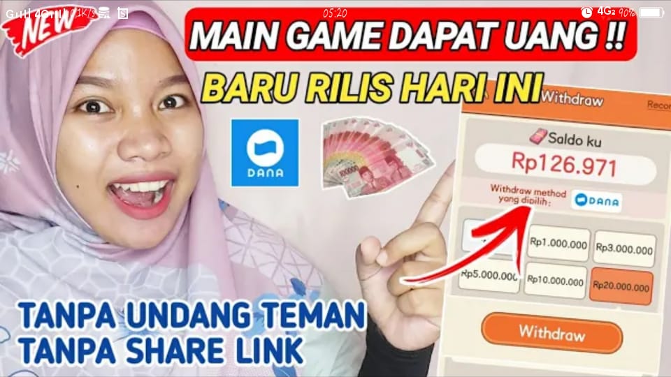 NO HOAX! Main Game Tanpa Undang Teman, Saldo DANA  Langsung Cair Hingga Ratusan Ribu