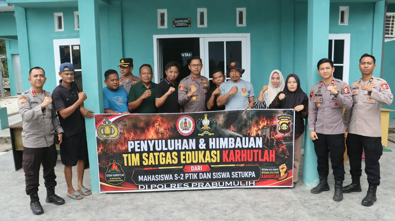 Cegah Karhutla, Polres Prabumulih Edukasi Warga Desa Karangan