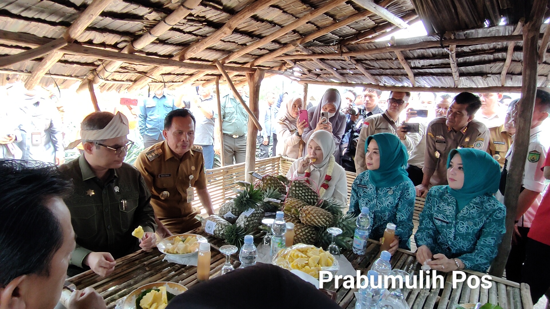 ﻿Cicipi Nanas Prabumulih, Wamentan dan Istri: Enak Manis 