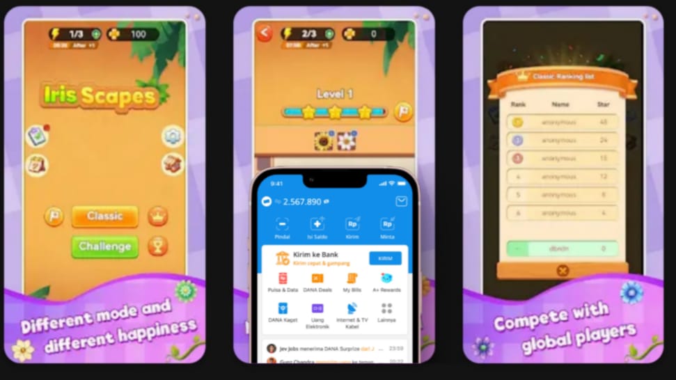 Cara Dapat Saldo DANA Gratis Rp285.000 dari Game Iris Scapes, Tanpa Undang Teman!