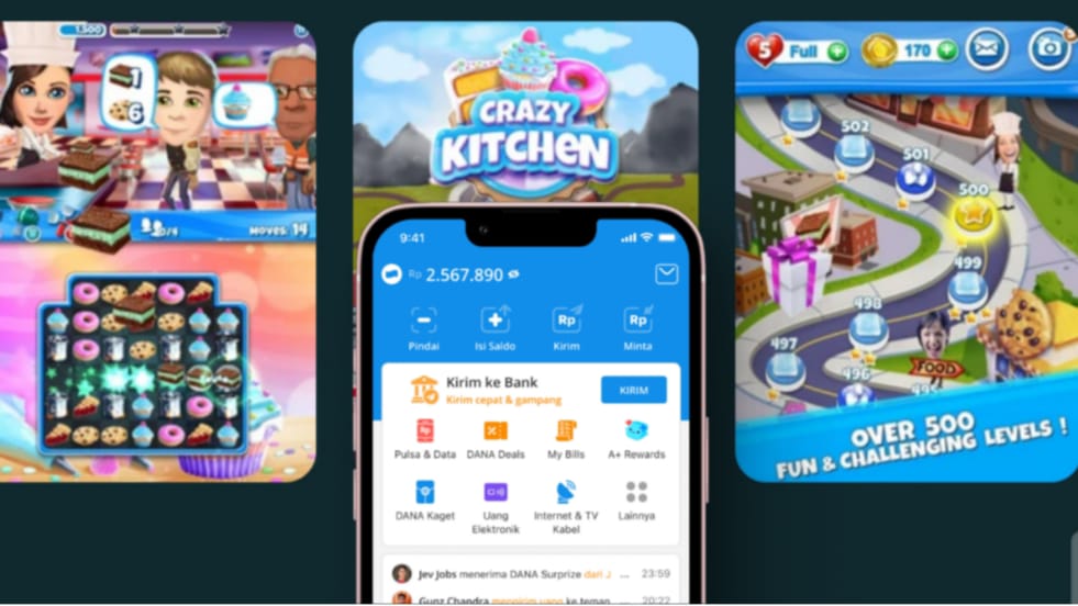 Main Game Dapat Uang! Crazy Kitchen Bagi-Bagi Saldo DANA hingga Rp393.000