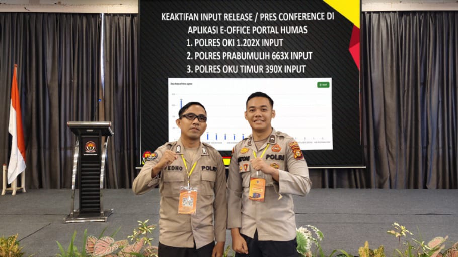 Polres Prabumulih Raih Dua Penghargaan Bergengsi di Rakernis Humas Polda Sumsel 2025