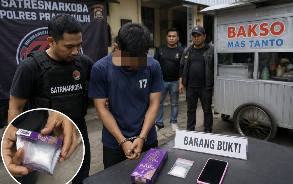 Aksi Nekat di Depan Umum, Pria Ini Buang Sabu Saat Polisi Datang