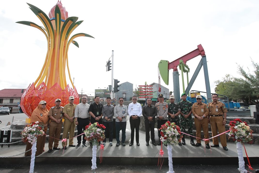 Tugu Nanas Energi Prabumulih Diresmikan, Simbol Kolaborasi Pemkot dan Pertamina Hulu Rokan