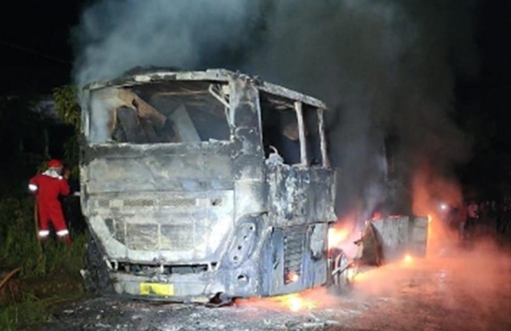 Bus ALS Terbakar di Muara Enim, Begini Kondisi Puluhan Penumpang