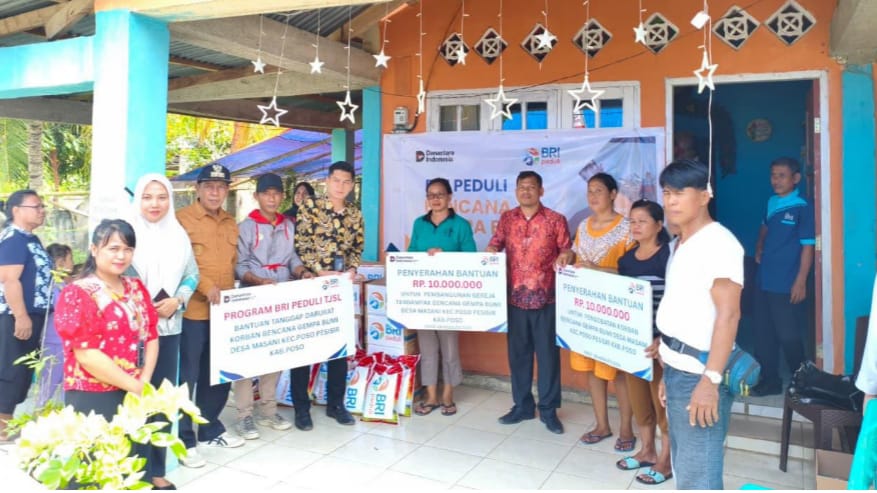 Tanggap Bencana Gempa Poso, BRI Peduli Salurkan Bantuan Bagi Korban Terdampak