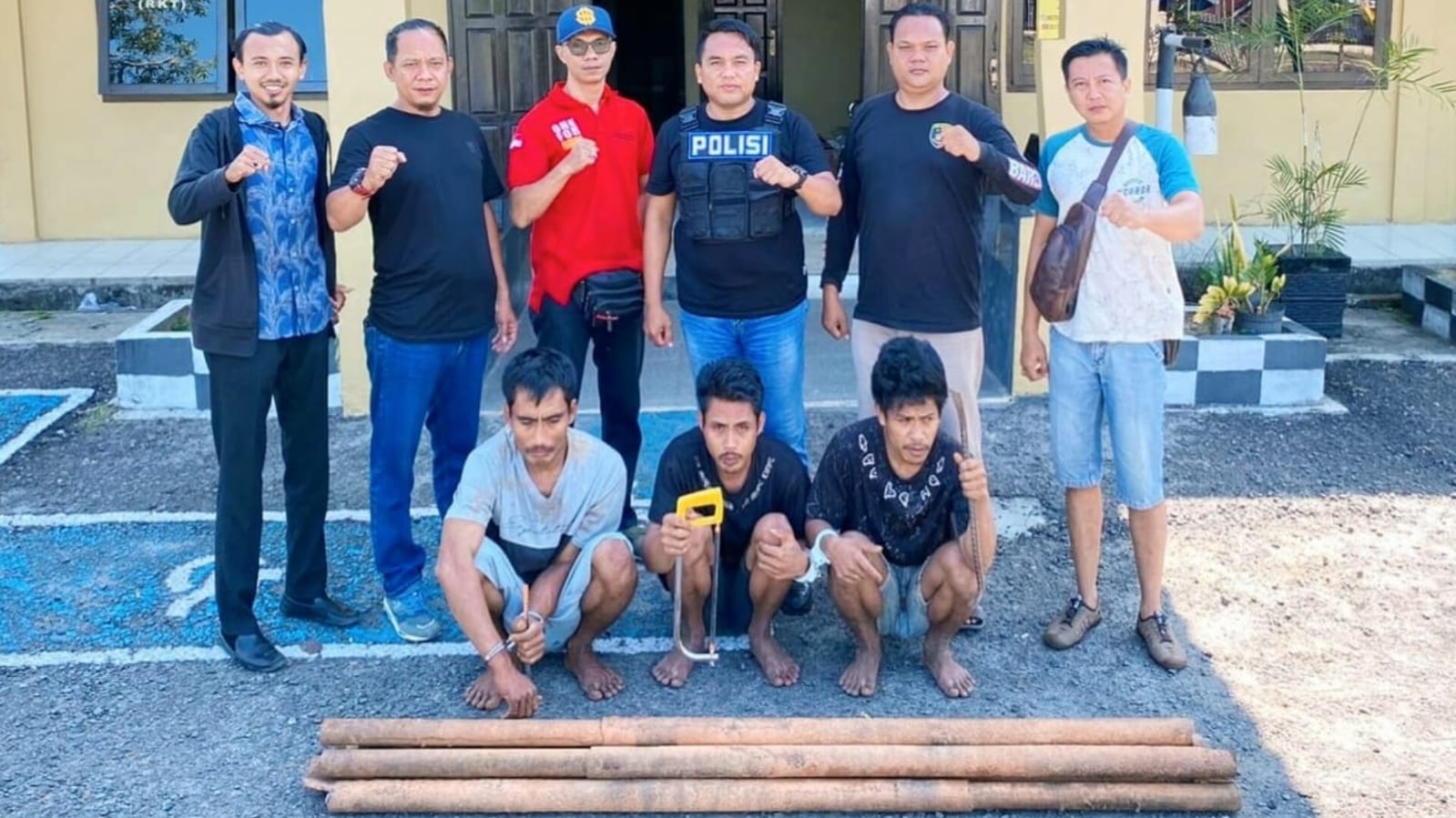 Pencurian Pipa Besi di Ogan Ilir Gagal, Tim Gabungan Amankan Tiga Pelaku