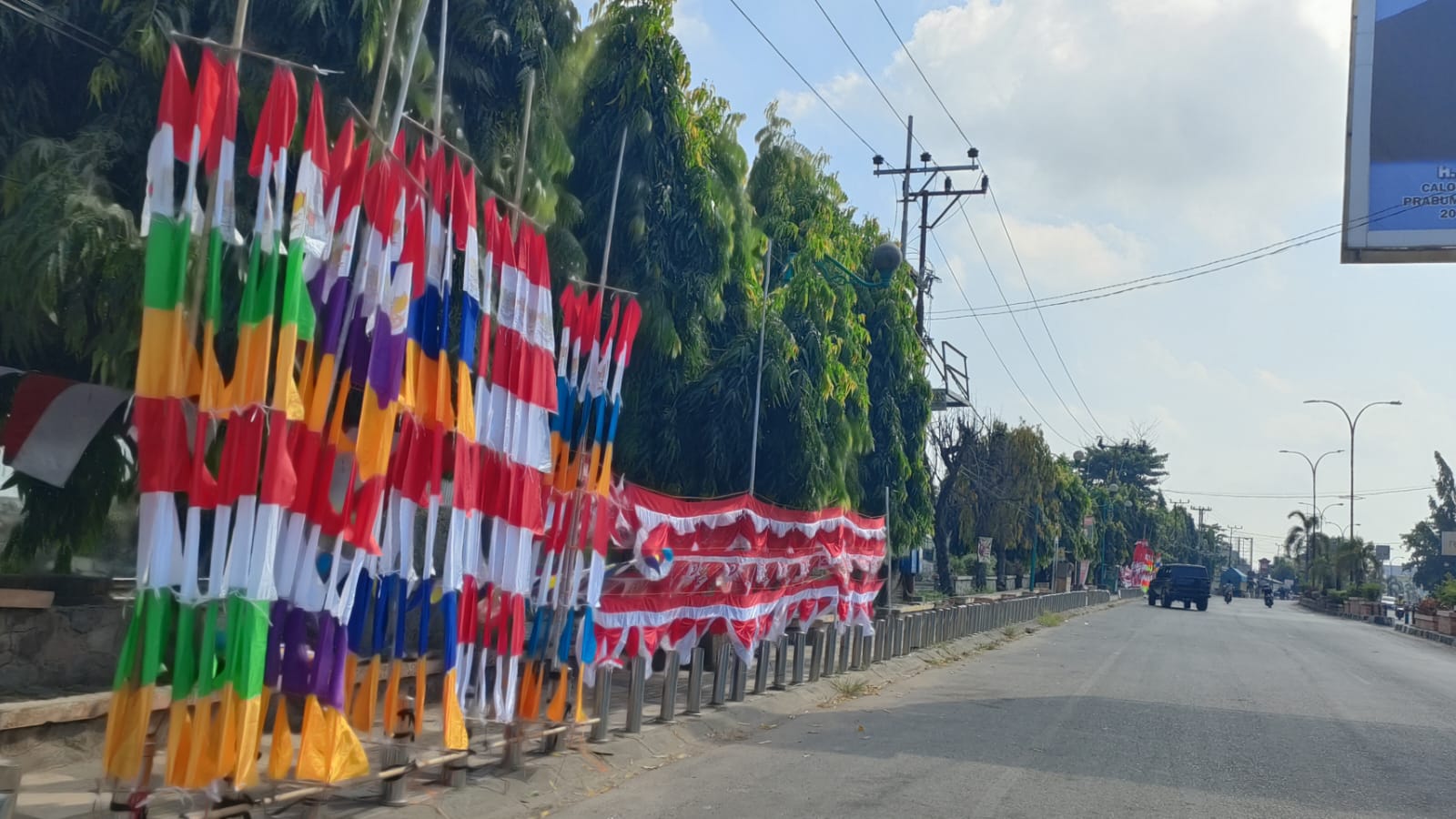 Penjualan Bendera di Prabumulih Masih Sepi Pembeli