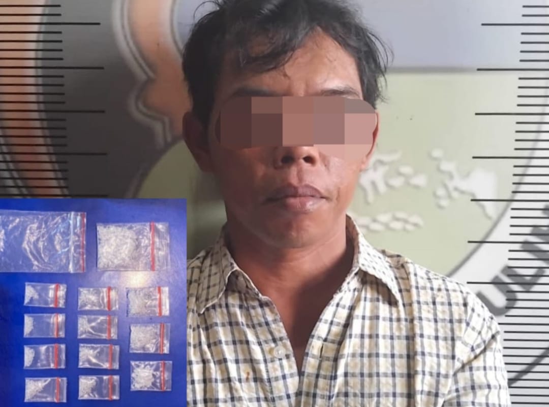 Lagi Asyik Maket Sabu, Terduga Pengedar Sabu Ditangkap Satnarkoba Polres Prabumulih 