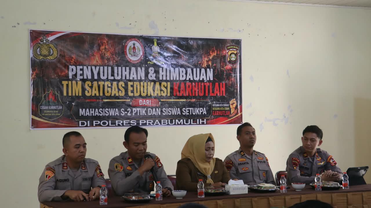 Cegah Karhutlahbun, Tim Satgas Polri Edukasi Warga Prabumulih Timur