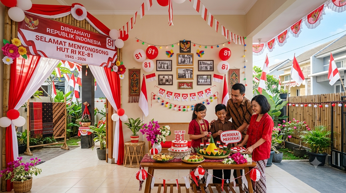 9 Ide Hias Rumah dan Kantor Sambut HUT ke-81 RI, Meriah Tanpa Mahal