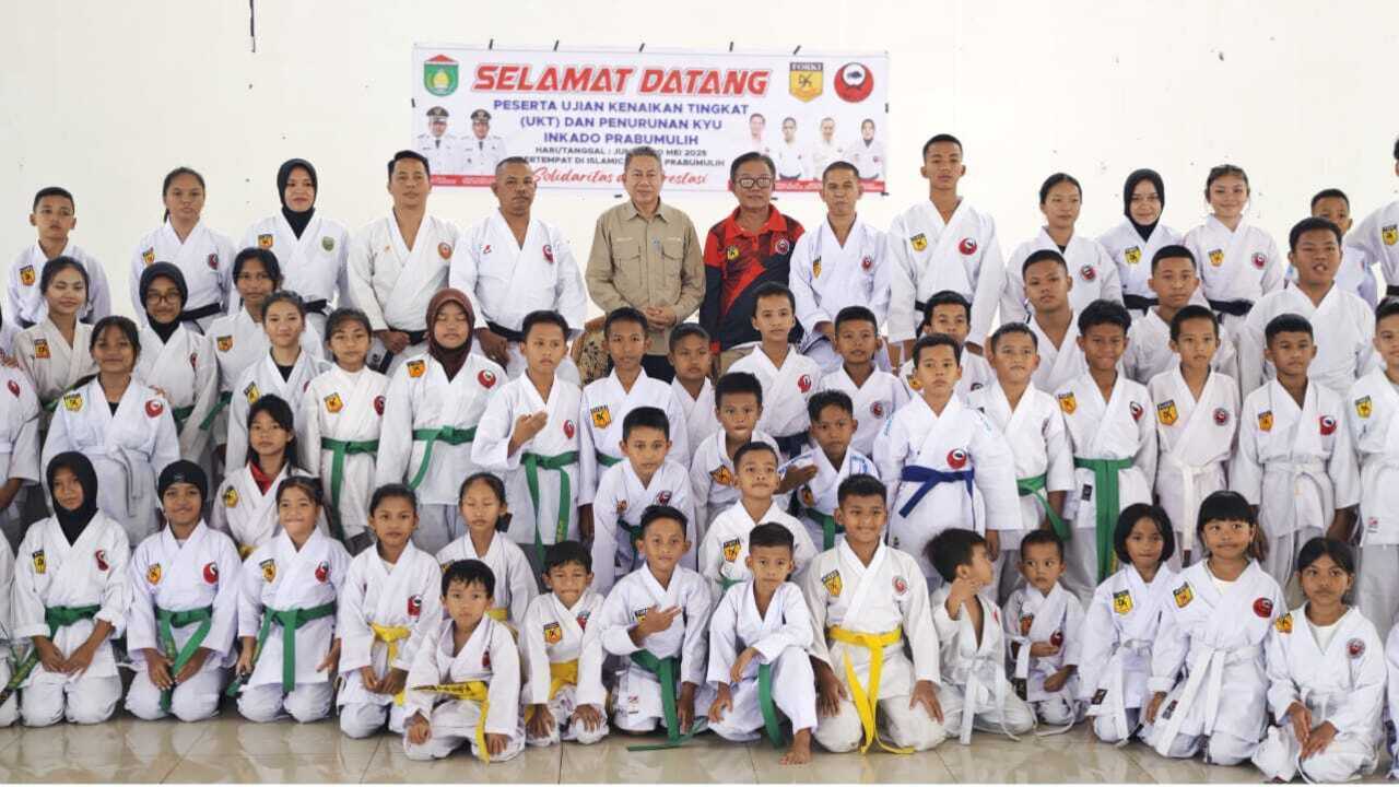 Ratusan Karateka Inkado Prabumulih Ikuti UKT Triwulan Pertama 2025