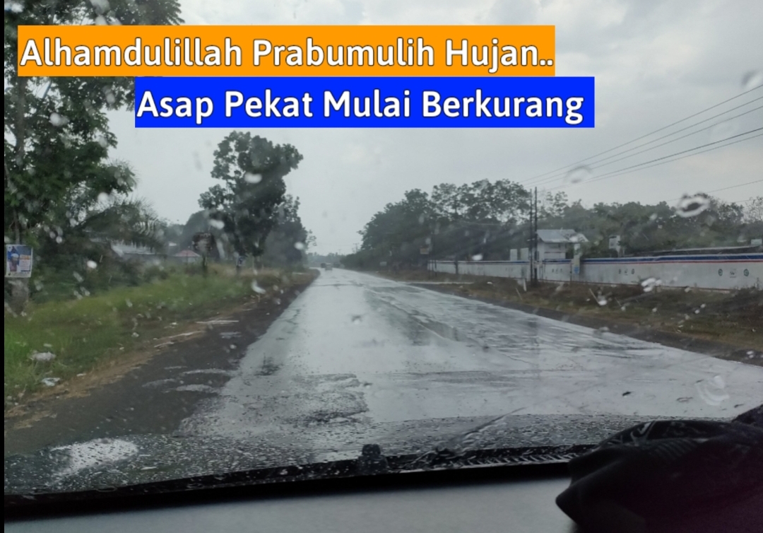 Alhamdulillah, Turun Hujan Asap di Prabumulih Berkurang